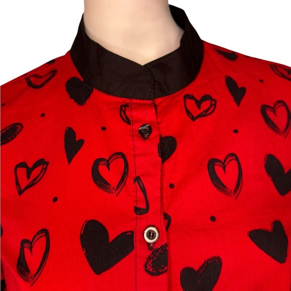 Valentines New York & Company Hearts Dress Size Medium Red & Black.  #316 - Picture 5 of 13